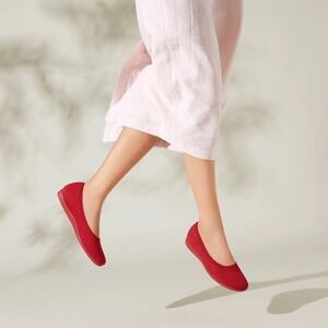 VIVAIA Round Toe Walking Shoes  Red Comfort Ballet‎ Flats Shoes EU/41.5 US/10